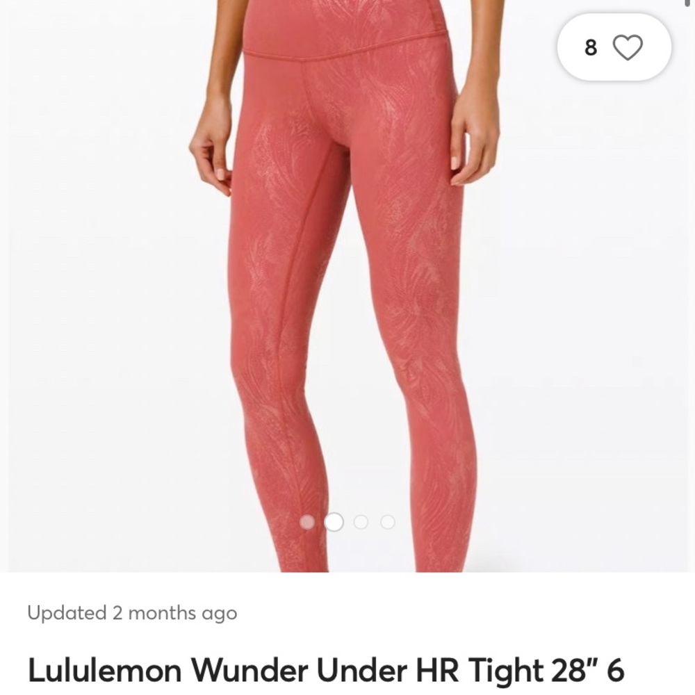 Lululemon Wunder Under HR Tight 28" 6